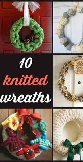 Knitted wreaths patterns and free patterns for Christmas knitting knitted Wreaths Knitted Wreaths, Knitted Christmas Ornaments, Knitted Wreath, Knitted Tree, Knitting Patterns For Christmas, Diy Christmas Stocking, Flower Making Tutorial, Knit Christmas Ornaments, Best Knitting Patterns