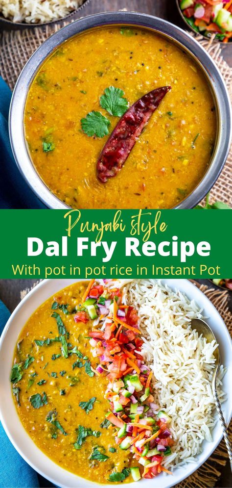 Instant Pot Paneer, Batata Bhaji, Punjabi Dishes, Dal Fry Recipe, Instant Pot Dal, Indian Instant Pot Recipes, Instant Pot Indian Recipes, Vegan Indian Food, Punjabi Recipes