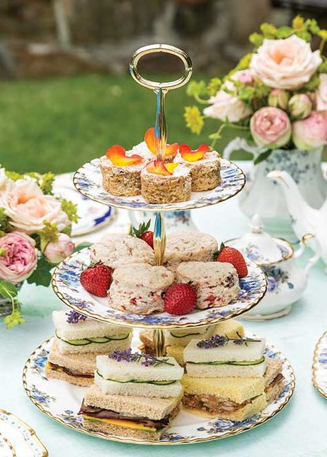 Tea in the Garden - TeaTime Magazine High Tea Wedding, Tea In The Garden, Three Tier Cake, Coffee Party, High Tea Party, British Tea, Autumn Tea, Summer Tea, Bridal Tea