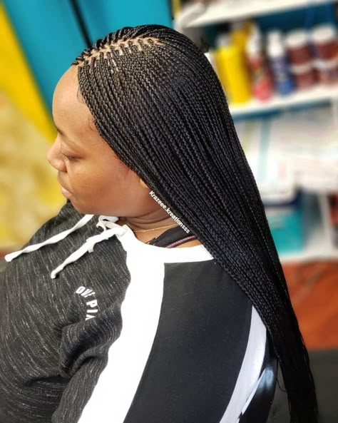 Braided Updo Black Hair, Faux Locs Marley Hair, Micro Box Braids, Micro Braids Styles, Micro Braids Hairstyles, Protective Style Braids, Braids With Shaved Sides, Small Box Braids, Braid Inspiration