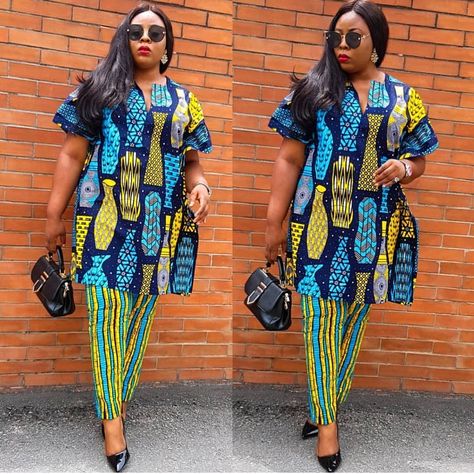 Ankara Trousers And Top For Women, Casual Two Piece Outfits, Latest Ankara Gown Styles, Latest Ankara Gown, Ankara Trousers, African Print Pants, Beautiful Ankara Styles, Trendy Ankara Styles, Ankara Clothing