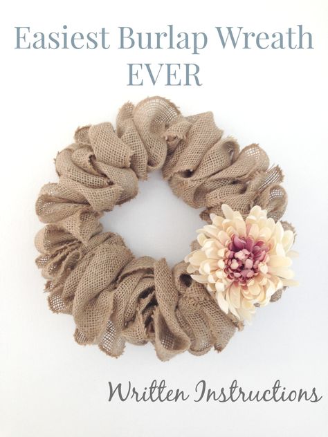 Easiest Burlap Wreath - Video Tutorial - Just Call Me Homegirl Easy Burlap Wreath, Easiest Burlap, Wreaths Videos, Burlap Wreath Tutorial, Burlap Projects, Burlap Crafts, Farmhouse Fall Decor, Wreath Tutorial, Burlap Ribbon