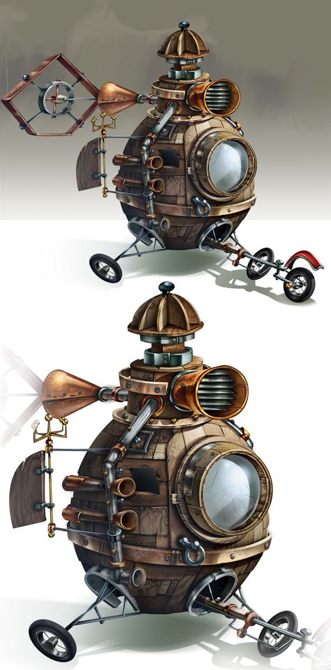 CUCCIOLI - PET PALS on Behance Steampunk Machines, Steampunk Vehicle, Steampunk Inspiration, Steampunk Gadgets, Steampunk Airship, Steampunk Artwork, Mode Steampunk, Steampunk Crafts, Diesel Punk