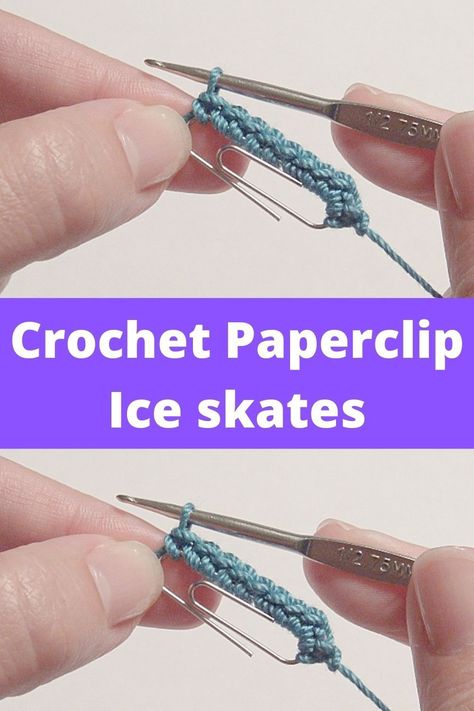 Diy Paperclip, Glittery Nail, Ice Skate Ornaments, Xmas Pattern, Crochet Barbie Patterns, Christmas Skating, Crochet Ornament Patterns, Crochet Snowflake Pattern, Fall Crochet