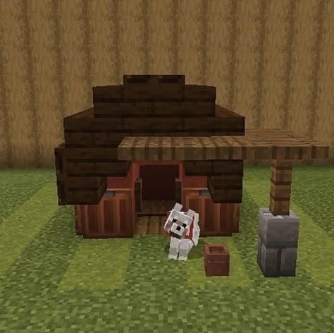 Villa Minecraft, Cute Dog House, Minecraft Dogs, Case Minecraft, Minecraft Decoration, Rumah Minecraft Sederhana, Bangunan Minecraft, Minecraft Farm, Minecraft Modern