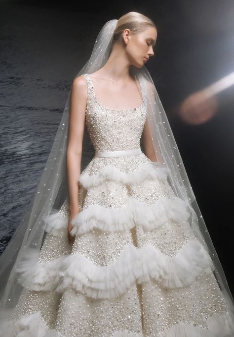 Elie Saab Wedding Dress, Elie Saab Bridal, Haute Couture Wedding Dress, Elie Saab Spring, Spring Wedding Dress, Wedding Dress Couture, Bridal Fashion Week, Couture Wedding, Dresses Lace