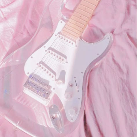 Pink Electric Guitar Aesthetic, Electric Guitar Aesthetic Wallpaper, Aesthetic Wallpaper Guitar, Guitar Aesthetic Wallpaper, Transparent Guitar, Pink Electric Guitar, Electric Guitar Aesthetic, Wallpaper Guitar, Gitar Vintage