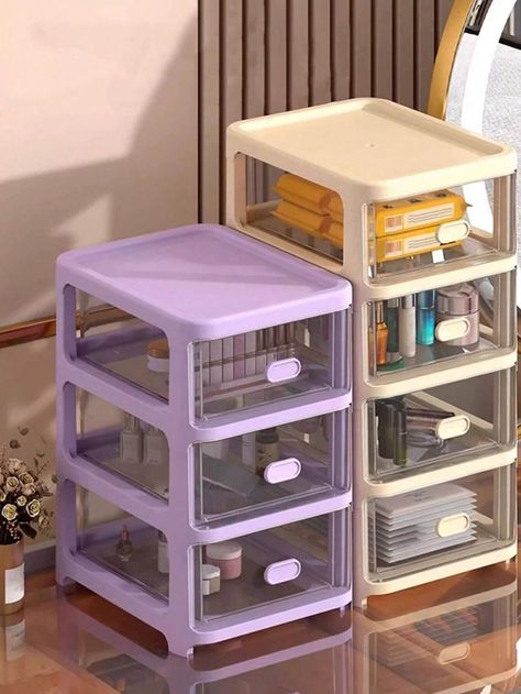 1pc/Drawer Type Desktop Storage Box, Multi-Layer Transparent Organizer, Stackable Storage Box, Large Capacity Dust-Proof Waterproof, Drawer Type Storage Cabinet, Suitable For Cosmetics Storage, Stationery Storage, Campus Supplies, Home, Office Organization.I discovered amazing products on SHEIN.com, come check them out! Cheap Stationery With Multiple Compartments For Organization, Kawaii Room Storage Cabinets, Desktop Storage Container, Cheap Pink Cosmetic Storage With Multiple Compartments, Study Desk Organization, Really Useful Boxes® 7 Drawer Rainbow Desktop Organizer, Stackable Storage Boxes, Storage Boxes With Lids, Stationery Storage