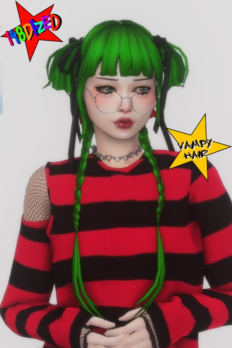 Vampy Hair, Sims 4 Anime, Pelo Sims, Sims 4 Mm Cc, Free Sims, Sims 4 Cc Folder, Hair Pack, Sims 4 Characters, Sims 4 Mm