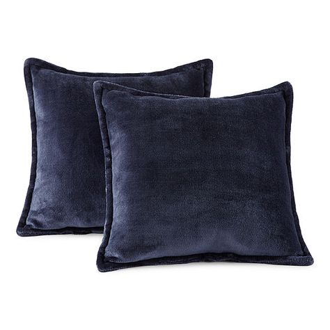 Home Expressions Velvet Plush 2-pack Square Throw Pillow - JCPenney Dark Blue Throw Pillows, Dark Blue Velvet, Square Pillows, Cozy Style, Blue Throw Pillows, Buy Home, Velvet Throw Pillows, Throw Pillow Sets, Brand Collection