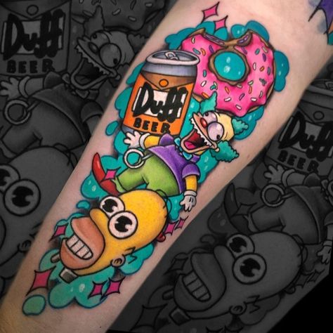 Best Tattoos Ever, Beer Tattoos, Tea Tattoo, Simpsons Tattoo, Pop Art Tattoos, Best Tattoo Ever, Embroidery Tattoo, The Best Tattoos, Clever Tattoos