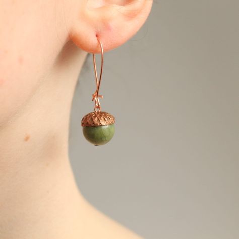 Acorn Earrings, Moss Green Acorns, Jewelry for Fall, Autumn Earrings, Gift for Nature Lovers, Gift for Women, OLIVE ACORN EARRINGS - Etsy UK Acorn Jewelry, Acorn Earrings, Autumn Earrings, Engraved Locket, Silk Purse, Map Pendant, Red Copper, Birthday Gifts For Best Friend, Handmade Tags