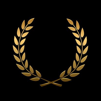 Golden Laurel Wreath - Free vector graphic on Pixabay Gold Laurel Wreath, Leaf Symbol, Design Studio Logo, Gold Award, Black Phone Wallpaper, Logo Design Art, Identity Design Logo, Lettering Styles, Studio Logo