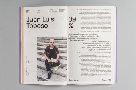 100% Porto Book on Behance Creative Editorial Design, Typography Magazine, Book Editorial Design, Cover Design Inspiration, Contents Layout, 잡지 레이아웃, Capstone Project, Editorial Design Layout, Page Layout Design