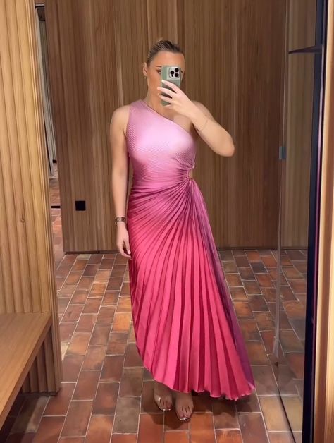 Pink Viral Mango Pleated Dress / Mango Dress / One Shoulder Dress / Wedding Guest Dress / Pink dress Mango Wedding Guest Dress, One Shoulder Dress Wedding, Morocco Outfits, Wedding Guest Dress Pink, Egypt Dress, Mango Dress, Dress One Shoulder, Dress Wedding Guest, 18th Birthday Party