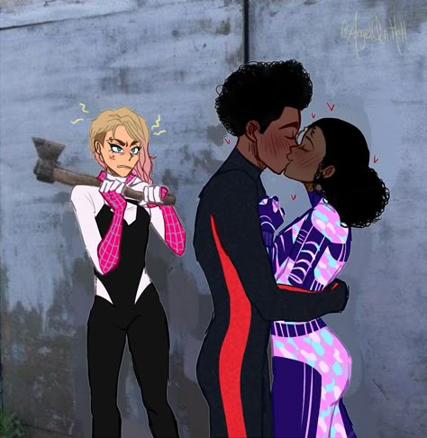 Miles X Byte, Spinnerette Marvel, Miles Morales X Spider Byte, Miles Morales X Margo, Miles Morales And Spider Byte, Spiderbite X Miles, Margo Across The Spiderverse, Miles Morales And Margo, Miles X Yn Fanart