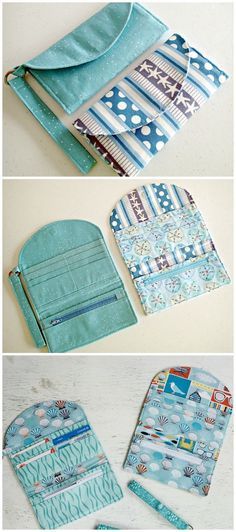 Wallet Pattern Free, Wallet Sewing Pattern, Projek Menjahit, Sew Wallet, Sew Ins, Trendy Sewing, Beginner Sewing Projects Easy, Sewing Purses, Wallet Pattern