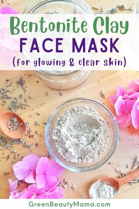 DIY Bentonite Clay Face Mask for Acne & Blemish-Prone Skin Bentonite Clay Recipes, Diy Clay Face Mask, Clay Mask Ideas, Diy Bentonite Clay Mask, Clay Face Mask Recipe, Face Mask For Pimples, Bentonite Clay Face Mask, Diy Clay Mask, Bentonite Clay Mask