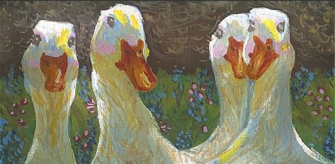 Cottage Core Pc Wallpaper, Cottage Core Images, Cottage Core Oil Painting, Cottage Core Art Painting, Cottage Core Paintings, Cottage Core Painting, Flower Field Aesthetic, Goose Painting, Claire Core