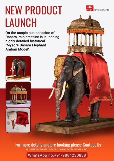 Realistic Elephant Figurine Mysore Ambari, Mysore Chamundi Devi Images, Mysore Dasara, Mysore Dasara Ambari Elephant, Pahari Painting Miniatures, Mysore Ambari Elephant, Infosys Mysore, Elephant Miniature Painting, Painted Elephants Of India