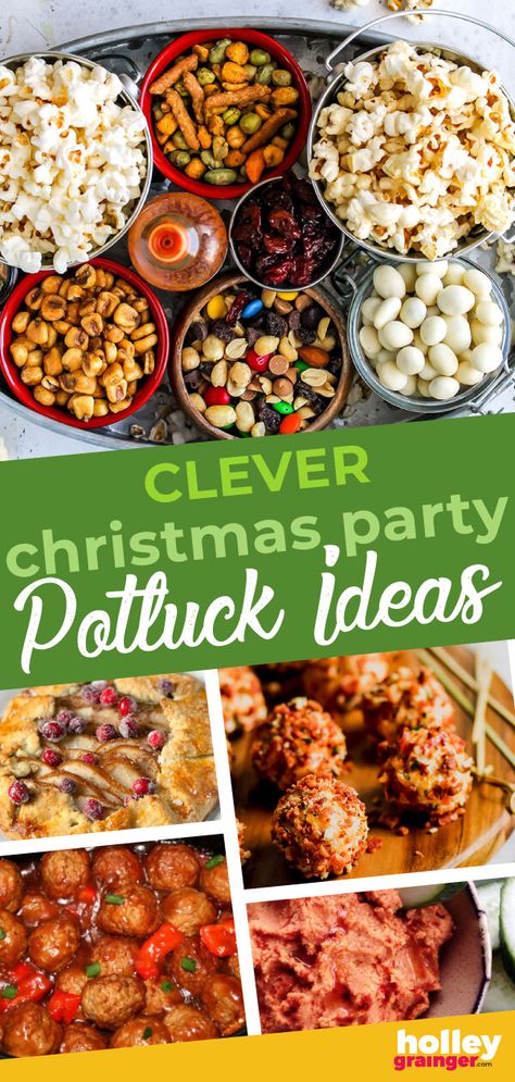 Office Holiday Food Ideas, Office Christmas Party Ideas Food, Office Christmas Party Snack Ideas, Party Fingerfood Ideas Dessert, Pot Luck Christmas Party, Office Pot Luck Ideas, Christmas Potluck Ideas Office, Christmas Potluck Ideas Parties Food, Christmas Party Dishes Potlucks