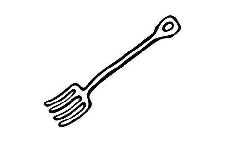 A Hand drawn outline black vector illustration of a beautiful metal fork or rake for gardening isolated on a white background Fork Drawing, Spading Fork, Gardening Fork, Pictures To Draw, White Background, Hand Drawn, Vector Illustration, How To Draw Hands, Clip Art