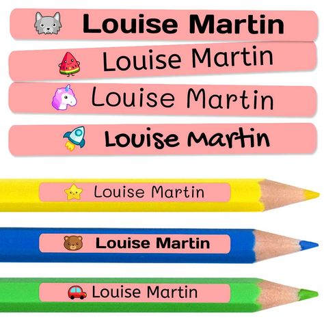 PRICES MAY VARY. 🏷️ Personalize and Organize: Our 50 pcs Pencil Labels Personalized are perfect for customizing and organizing small items like pens, pencils, toothbrushes, and more, making them ideal for schools, residences, camps, and hospitals ✨ Versatile Customization: Choose from a variety of icons and fonts to create the perfect name tag stickers for kids, ensuring each label is unique and easily identifiable for your child's belongings 💦 Durable and Long-lasting: Made from high-quality Pencil Labels, Personalized Stickers Labels, Personalized School Supplies, Index Dividers, Personalized Pencils, Kids Labels, Waterproof Labels, Name Labels, Pens Pencils