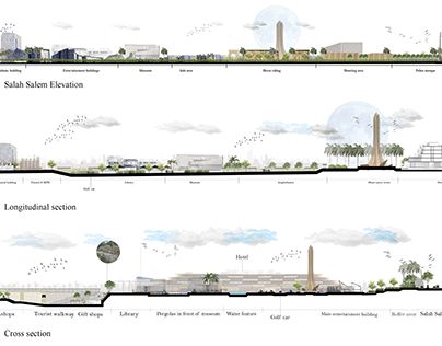 Urban Section Architecture, Section Urban Design, Urban Section, Section Elevation, Illustration Advertising, Autodesk Revit, Architectural Section, Architecture Illustration, Urban Design