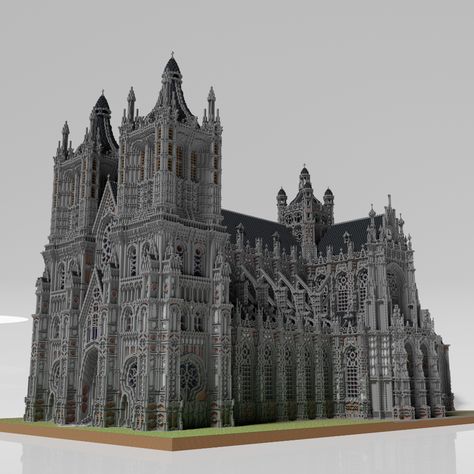 Gothic Cathedral Minecraft, Gothic Architecture Minecraft, Minecraft Gothic House, Minecraft Cathedral, Minecraft Building Designs, Minecraft Castle Blueprints, Minecraft Castle Designs, Minecraft Kingdom, Minecraft House Plans