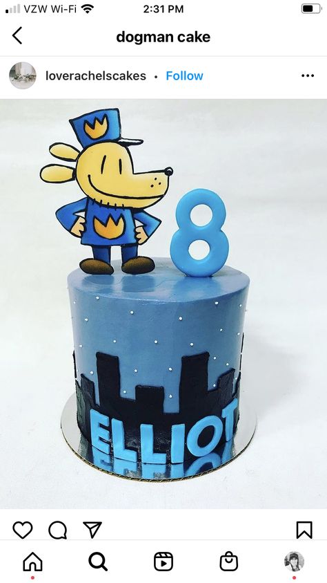 Dog Man Cake Ideas, Dog Man Birthday Cake, Dogman Birthday Cake, Dog Man Birthday Party Ideas, Dogman Cake, Dog Man Cake, Dogman Birthday Party, Dog Man Birthday Party, Lincoln Cake