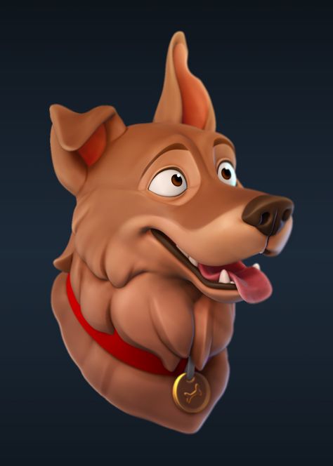 ArtStation - Dog, Marion VOLPE Animal Character Design Illustration, Cartoon Dogs Character Design, Dog Character Art, Dog Character Design, Stylized Dog, Dog Character, 3d Dog, Dog Cartoon, Game Character Design