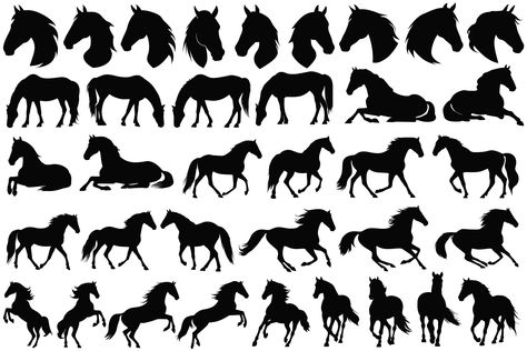 Horse Silhouette, Black Horse, Pencil Art Drawings, Silhouette Svg, Digital Artwork, Vector Illustration, Drawing And Illustration, Les Oeuvres, Digital Drawing