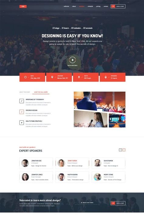 EXO  Event Landing Page Template Online Website Design, Virtual Summit, Casino Logo, Event Website, Event Template, Architecture Art Design, Landing Page Template, Custom Website Design, Event Page