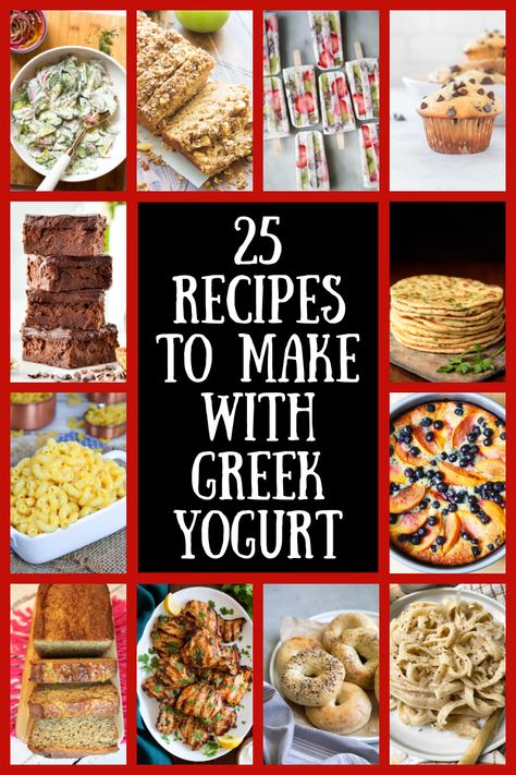 25 Recipes to Make with Greek Yogurt Things To Make With Yogurt, Yogurt Recipes Dinner, Recipes Using Greek Yogurt, Greek Yoghurt Recipes, Plain Yogurt Recipes, Yogurt Recipes Breakfast, Plain Greek Yogurt Recipes, Greek Yogurt Recipes Dessert, Greek Yogurt Recipes Healthy