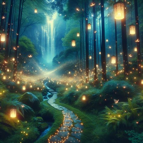 🌿 Step into a world of magic at Enchanted Forest: Lanterns, Fireflies, and Waterfall 🌿 Immerse yourself in the twinkling glow of lanterns, the gentle dance of fireflies, and the soothing rush of a waterfall. 🌟 Let your creativity flow in this mystical realm that evokes wonder and enchantment. 🧚‍♀️✨ Don't miss out on this unique experience that will ignite your imagination and fill your heart with joy. 🎨🌌 #art #photography #design #nature #beautiful #instagood #artistsoninstagram #enchantedfor... Joy Art, Magical Forest, Aesthetic Collage, Enchanted Forest, Nature Beautiful, Photography Design, Firefly, Twinkle Twinkle, Enchanted