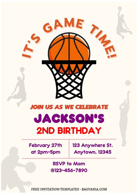 Basketball Invitations Birthday Free Printable, Basketball Theme Birthday Invitation, Basketball Theme Birthday Party Invitations, Basketball Invitations Free Printable, Basketball Party Invitations Free, Basketball Invitation Template, Basketball Party Invitations, Basketball Birthday Invitations Free, Basketball Invitations Birthday