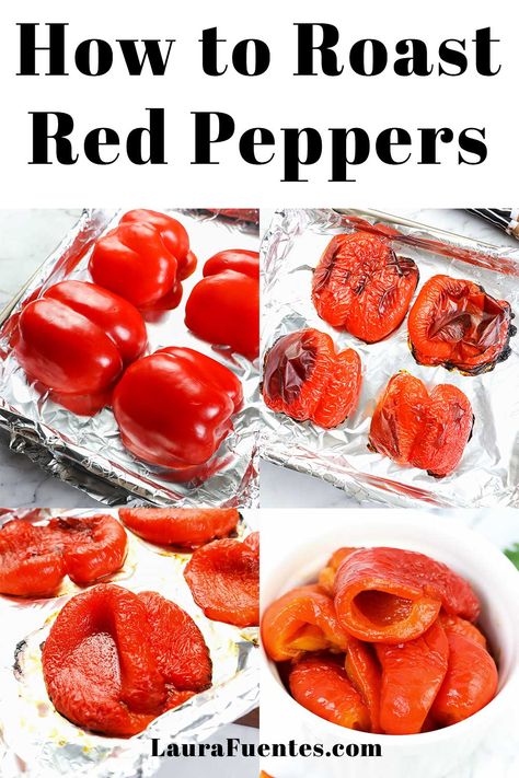 Roast Red Peppers, Greek Pizza, Antipasto Salad, How To Roast, Green Peppers, Chicken Avocado, Roasted Red Peppers, Oven Roast, Canning Recipes