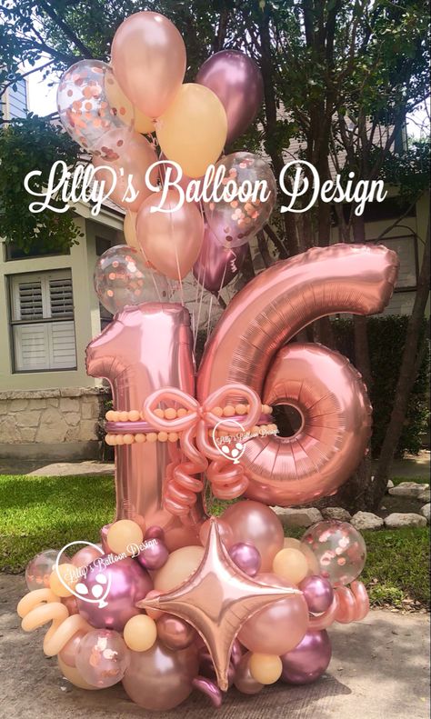 #thisissixteen #birthdaymood #loveit #16 #family #balloonart #glitter #familyfun #fun #cake #partytime #balloons #balloonsculptures #beautiful #surprise #flowers #happy #cheers #sanantonio #art #texas #style #birthdaycake #balloonbouquet #loved #artist #artwork #lillysballoondesign #art #birthdayvibes 18th Birthday Balloon Bouquet, Sweet 16 Balloon Bouquet, 16th Birthday Balloon Ideas, 16 Balloon Bouquet, Ballon Buquet, Sweet 16 Balloon Decorations, 16th Birthday Balloons, Sweet 16 Balloons, Surprise Flowers