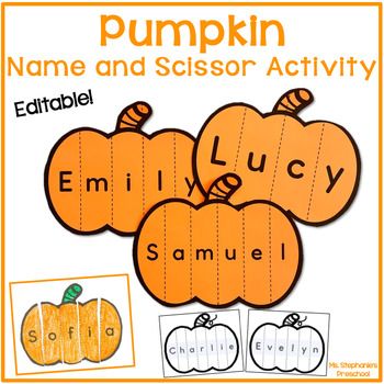 Pumpkin name craft | TPT Pumpkin Name Craft, Pumpkin Craft Kindergarten, Pumpkin Activities Preschool, Pumpkin Crafts Preschool, Name Activity, Pumpkins Kindergarten, Fall Lesson Plans, Name Recognition, Pumpkin Activities