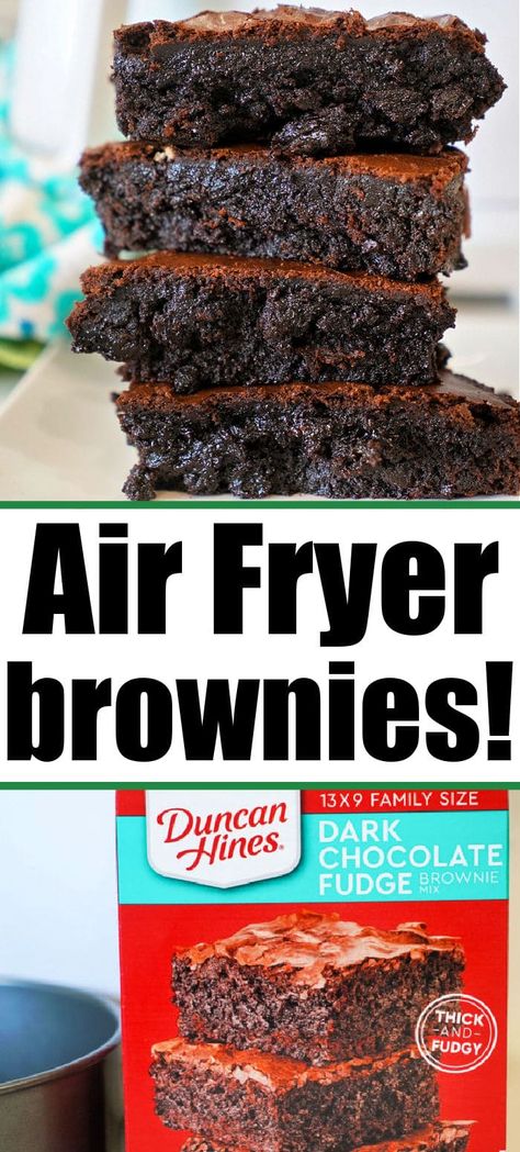 Airfryer Brownies, Air Fryer Brownies, Brownies Homemade, Air Fryer Recipes Dessert, Air Fryer Pork Chops, Chocolate Homemade, Air Fryer Oven Recipes, Homemade Brownies, Air Fryer Dinner Recipes