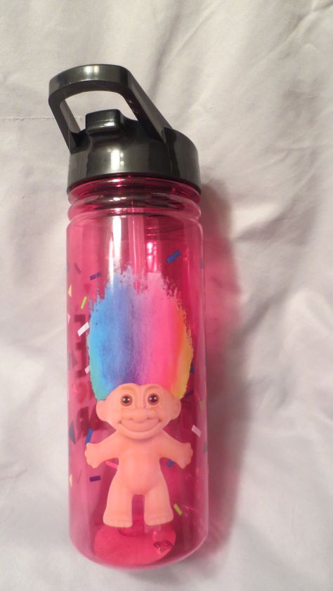 water bottle Weird Water Bottles, Funny Water Bottle, Trendy Water Bottles, Troll Dolls, Cute Crafts, Reusable Water Bottle, Water Bottles, Being Ugly, Water Bottle