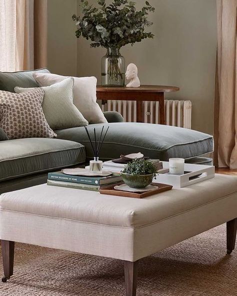 𝐂 𝐎 𝐓 𝐒 𝐖 𝐎 𝐋 𝐃 𝐈 𝐍 𝐓 𝐄 𝐑 𝐈 𝐎 𝐑 on Instagram: "Sunday afternoon with @loveyourhomeuk. What a gorgeous colour combination 🌱 #SundaySnooze" Corner Sofa With Chaise, Feather Wrap, Marble House, Corner Sofa Chaise, Shaped Sofa, Sofa With Chaise, L Shaped Sofa, Love Your Home, Front Room