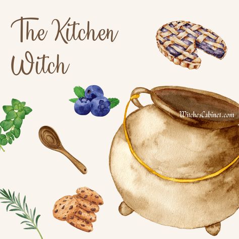 What is a kitchen witch? And how does one practice magick in the kitchen? Learn here! Kitchen Witch Altar, Kitchen Witch Cooking Spells, Magical Cooking, What Is A Kitchen Witch, Kitchen Witch Journal, Tea With A Kitchen Witch, Kitchen Witch Books, Witches Cabinet, Kitchen Witch Cookbook