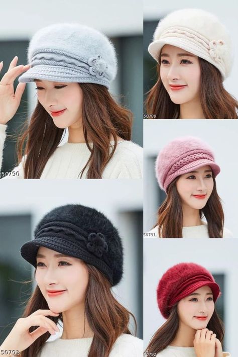 Product Details Material : Wool Pattern : Textured Size : Onesize Type : Beanie Multipack : 1 It has 1 Pair of Women's Winter Woolen Warm Knit Fur Cap designed Wool Snow Ski Caps with Visor. Country of Origin : India Winter Caps For Women, Woolen Caps Woman, Winter Caps, Woolen Cap, Crochet Winter Hats, Ski Cap, Beanie Hats For Women, Winter Cap, Stylish Party Dresses