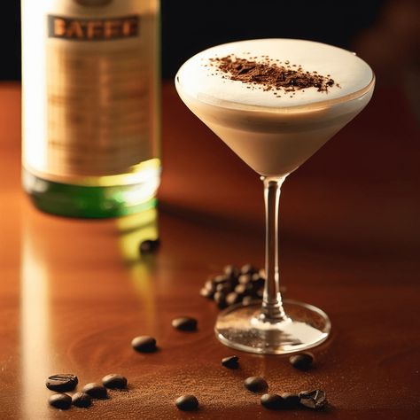 Flat White Martini Flat White Martini, White Martini, Coffee Vodka, Ice Cube Chocolate, Irish Cream Liqueur, Martini Recipe, Cream Liqueur, Caramel Syrup, Caramel Candy