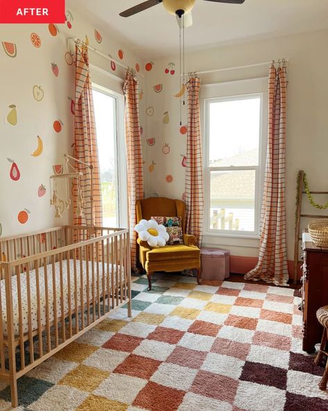 Nursery Room Ideas, Eclectic Nursery, Nursery Makeover, Not Wallpaper, Colorful Nursery, Whimsical Nursery, Colorful Textiles, Nursery Room Design, Baby Room Inspiration