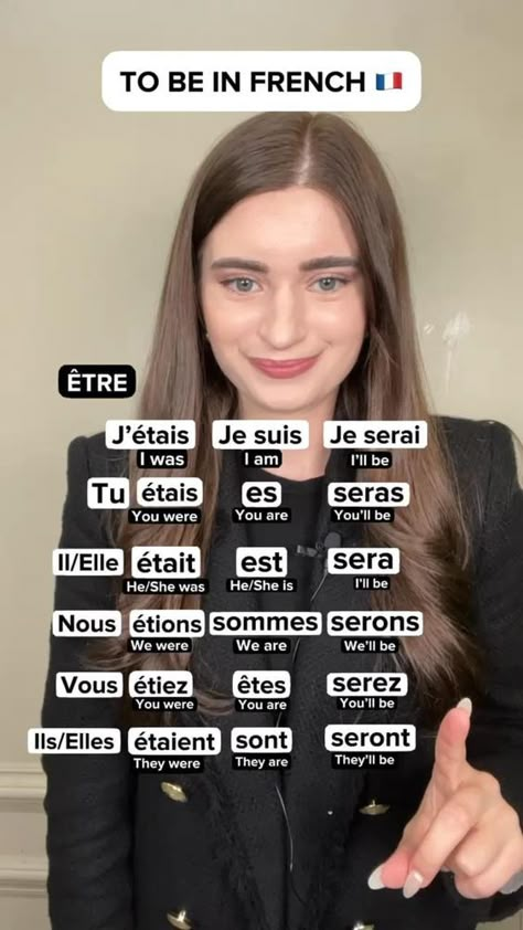 French Tiktok, Learn Any Language, French Language Basics, Learn French Fast, Useful French Phrases, Learn French Beginner, French Basics, Verb To Be, Learn To Speak French