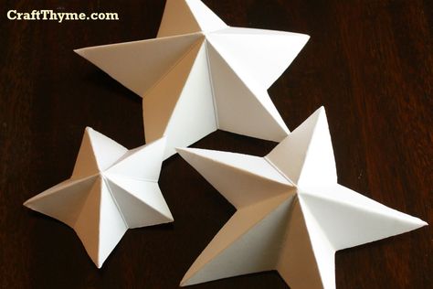 Easy Origami Star, Star Crafts, 3d Paper Star, Origami Ideas, How To Make Origami, 3d Star, Stars Craft, Origami Stars, Paper Stars