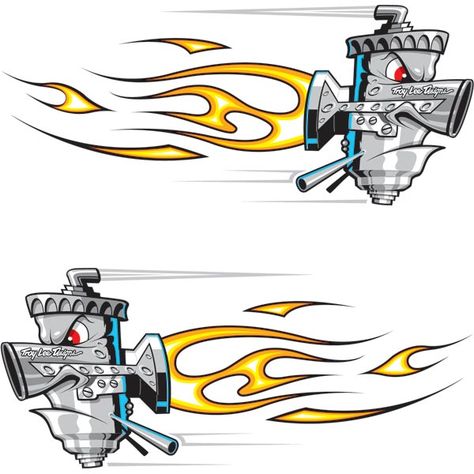 Troy Lee Design - Turbo Motorcycle Engine Tattoo, Engine Tattoo, Fox Racing Logo, Automotive Logo Design, Motorcycle Paint Jobs, Troy Lee Designs, Motocross Helmets, Flame Art, Troy Lee