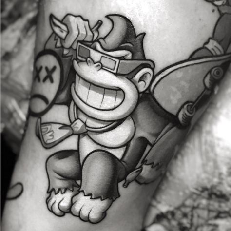 Donkey kong Donkey Kong Tattoo, Donkey Kong, Tattoo Ideas, Tattoos, Pins, Quick Saves